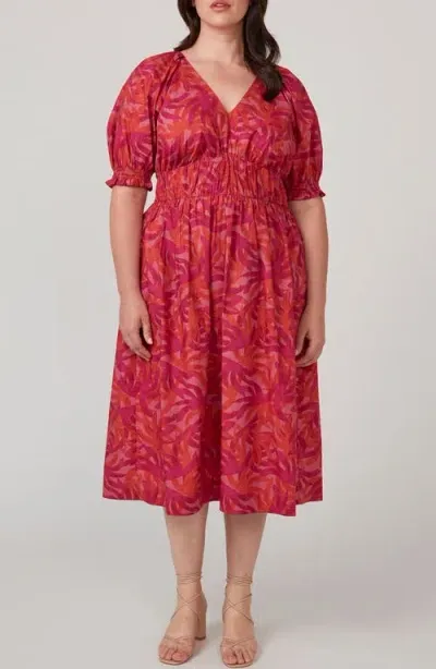 Estelle Wildberry Print Midi Dress