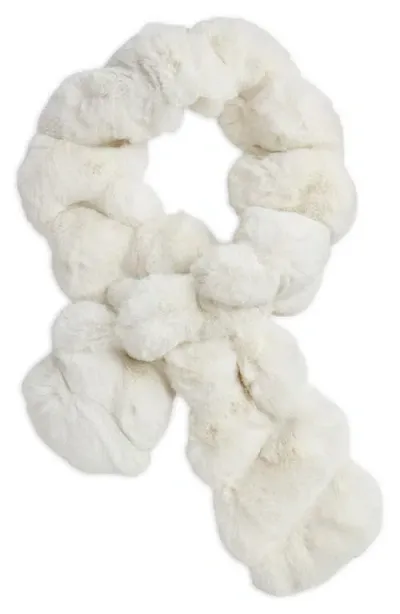 Et Ochs Faux Fur Pull-through Scarf In White