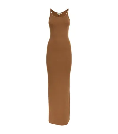 Éterne Cotton-modal Maxi Dress In Brown