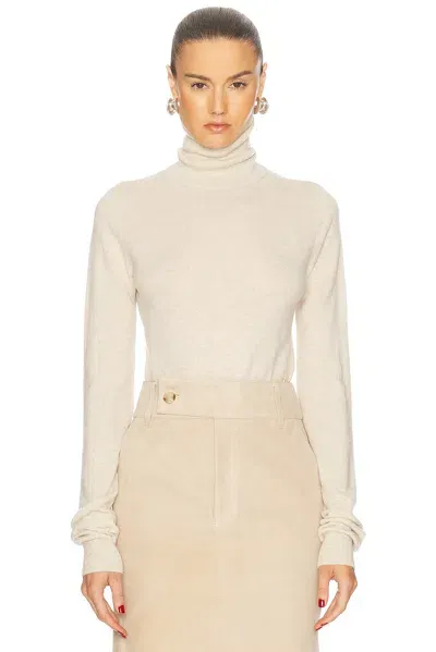 Éterne Etienne Cashmere Turtleneck Sweater In Oatmeal