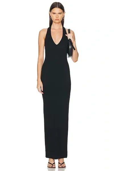 Éterne Halter Maxi Dress In Black