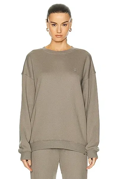 Éterne Oversized Crewneck Sweatshirt In Clay