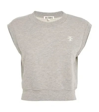 Éterne Sleeveless Logo Sweatshirt In Grey