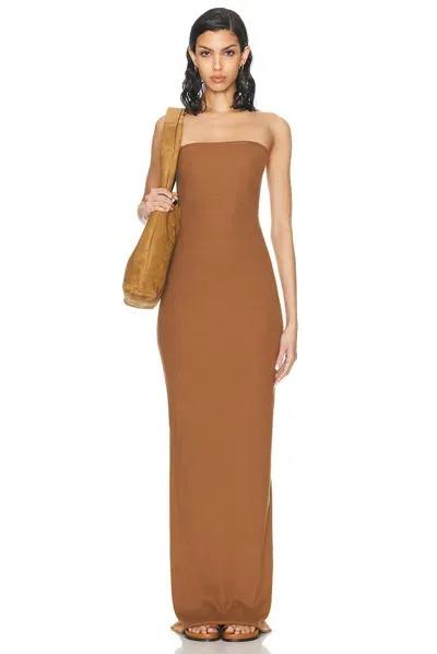 Éterne Tube Maxi Dress In Earth