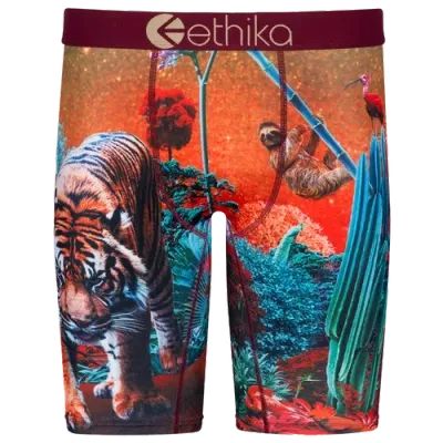 Ethika Boys   Forest Tiger Underwear In Black/red