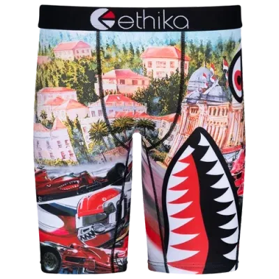 Ethika Kids' Bmr Monaco Boxer Briefs In Red/black