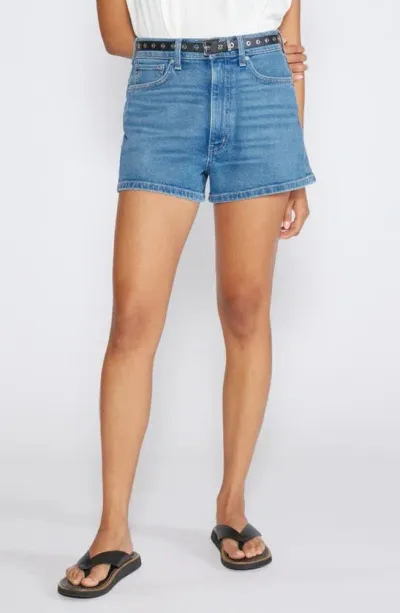 Etica Fern High Waist Denim Shorts In Coba