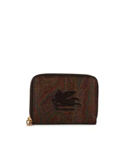 Etro 'arnica' Brown Lear Wallet