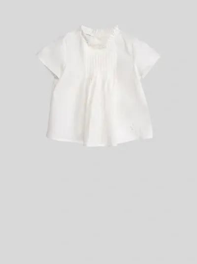 Etro Baby Pleated Shirt In White