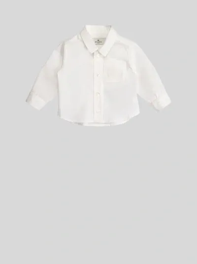 Etro Baby Shirt With Pegaso Detail In White