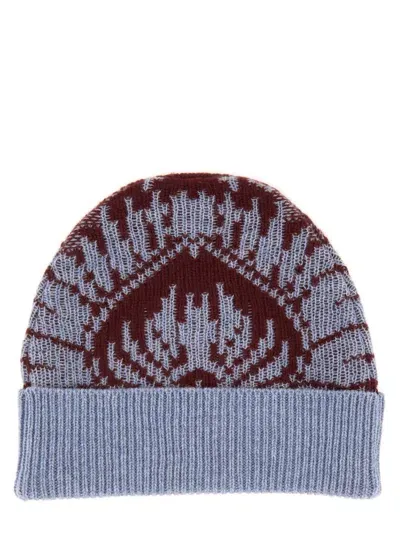 Etro Intarsia-knit Wool Beanie In Multi