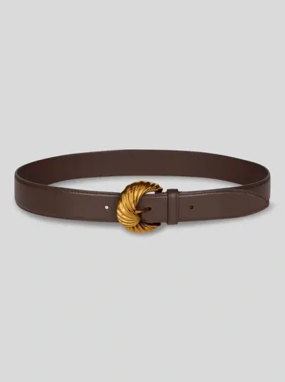 Etro Belt With Paisley Buckle In Brown