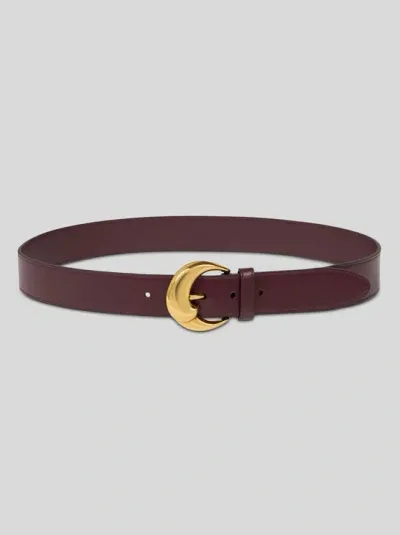 Etro Paisley-buckle Leather Belt In Red