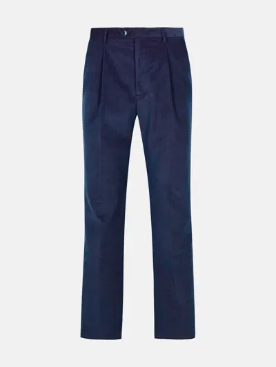 Etro Blue Cotton Blend Pants