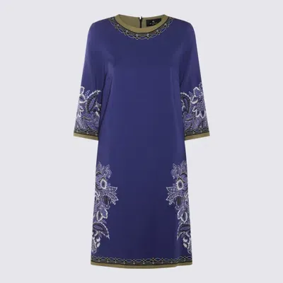 Etro Blue Multicolour Viscose Blend Dress