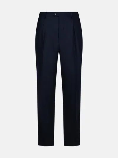 Etro Blue Wool Blend Trousers