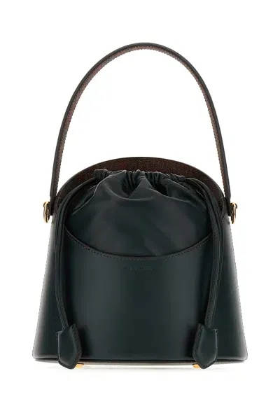 Etro Medium Saturno Bucket Bag In Black