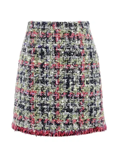 Etro Bouclè Mini Skirt In Multi