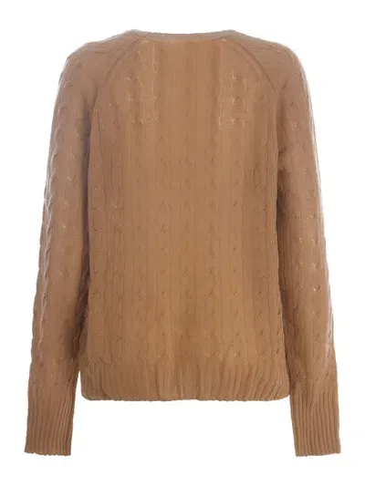 Etro Brown Cashmere Sweater In Beige