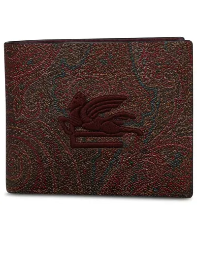 Etro Brown Cotton Wallet