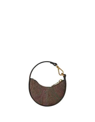 Etro Brown Paisley Mini Hobo Bag