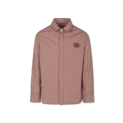 Etro Kids' Burgundy Shirt For Boy With Pegaso In Red