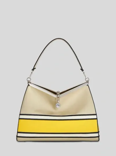 Etro Vela Canvas Shoulder Bag In Neutrals