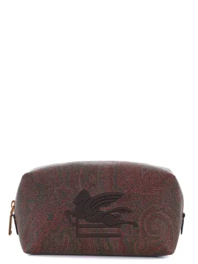 Etro Clutch Bag In Burgundy