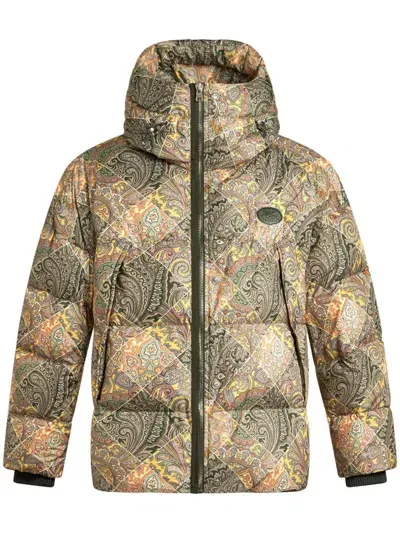 Etro Hooded Puffer In Black