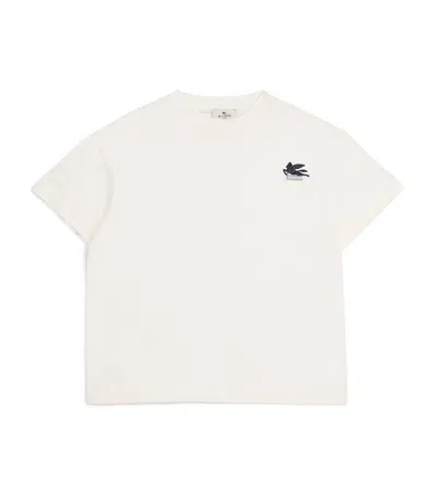 Etro Kids' Cotton Logo T-shirt In Ivory