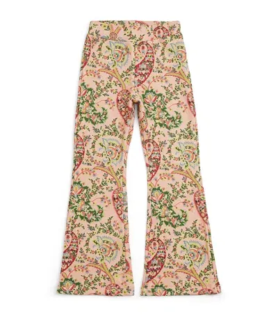 Etro Kids' Cotton Paisley Flared Sweatpants In Multi