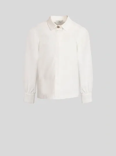 Etro Cotton Shirt For Children In White