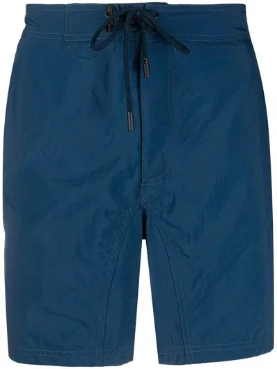 Etro Drawstring Swim Shorts In Blue