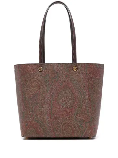 Etro Essential Medium Tote Bag In Brown