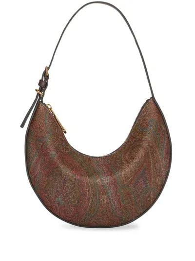 Etro Hobo Essential Small Bag In Brown