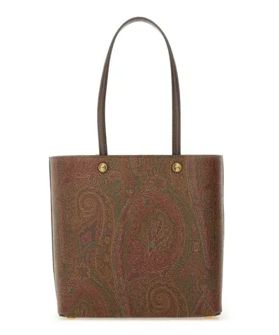 Etro Essential Tote Bag In Brown