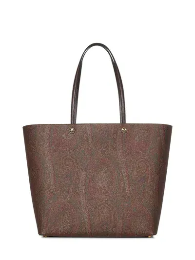 Etro Essential Maxi Tote In Brown