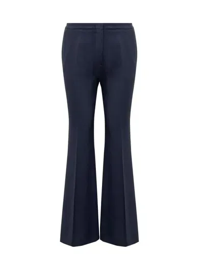 Etro Pleat Flared Trousers In Blue