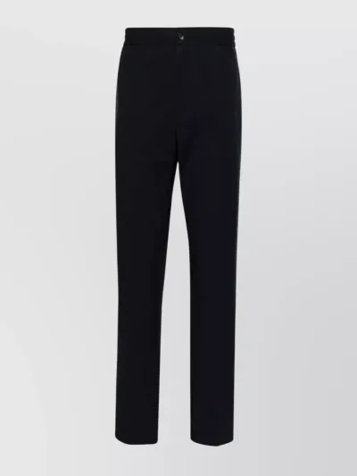 Etro Flexible Waistband Straight Leg Trousers In Blue