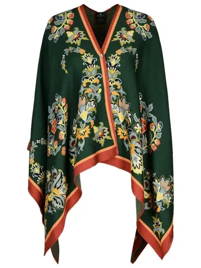 Etro Floral Paisley Cape In Multi