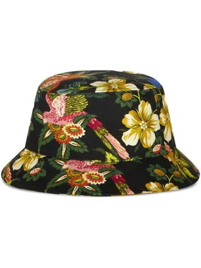 Etro Floral-print Bucket Hat In Black