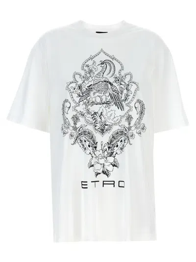 Etro Floral Print T-shirt In White