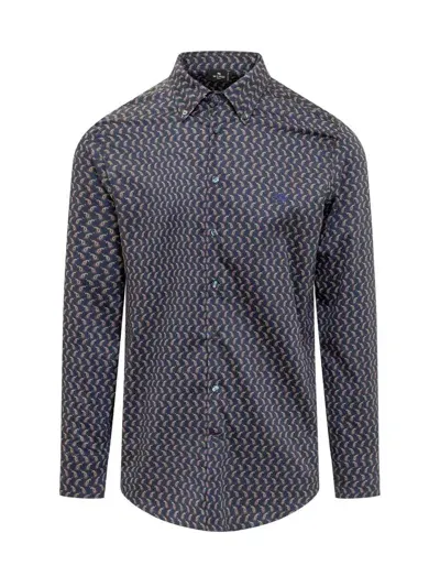 Etro Fuji Shirt In Blue