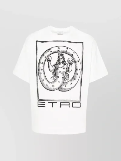 Etro Logo Cotton T-shirt In White