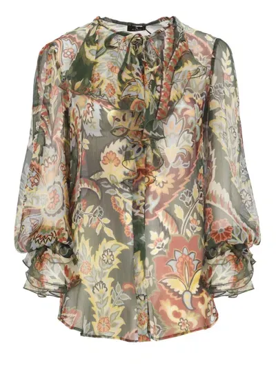 Etro Green Silk Shirt