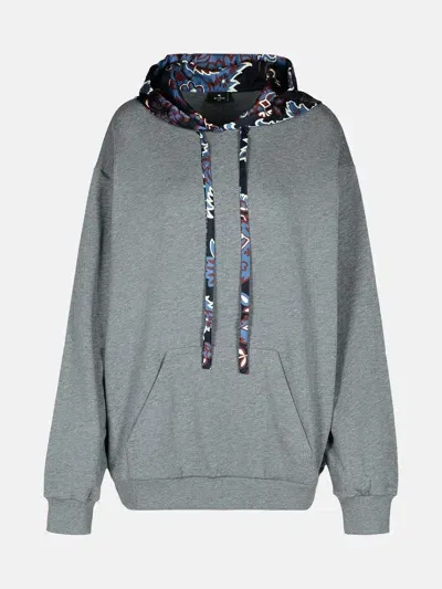 Etro Grey Cotton Blend Sweatshirt