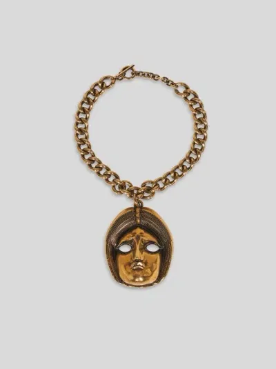 Etro Pendant Chain Necklace In Gold