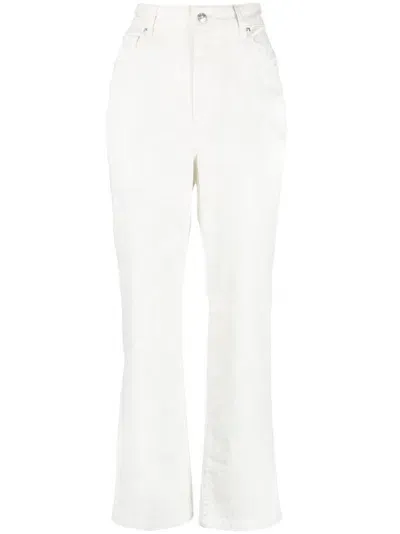 Etro High-waist Cropped Jeans In White