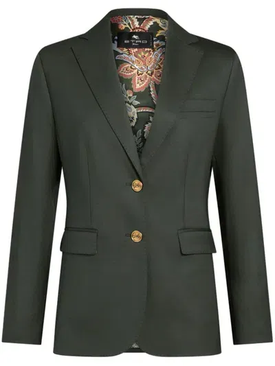 Etro Jacket In Green