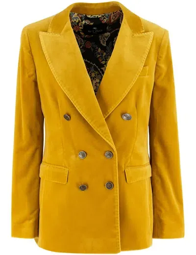 Etro Jacket In Yellow